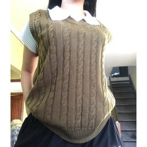 cable knitted vest