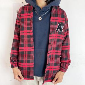Jual Flannel Plaid Sherpa MI88 Red 