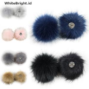 Jual Faux Fox Fur Pom Pom With Pin Fake 