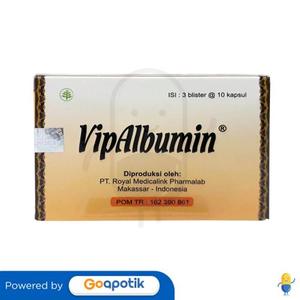 Gambar VIPALBUMIN BOX 30 KAPSUL dari Apotek Al - Afiyah Kab. Blitar Tokopedia