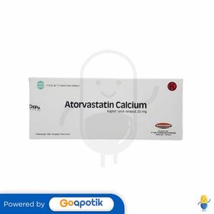 Gambar ATORVASTATIN CALCIUM DIPA 20 MG BOX 30 KAPLET dari Apotek Al - Afiyah Kab. Blitar Tokopedia