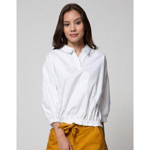 Details Long Sleeve Blouse Olive Top 