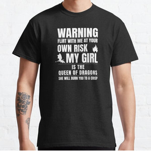 Jual Kaos Warning My Girl Is The Queen Of Dragons Flirt At Y T-shirt 37525 - Jakarta Barat - TEEPUBLIC CLOTH | Tokopedia