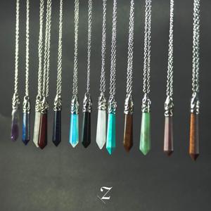 black leather pendulum Crystal Basic 