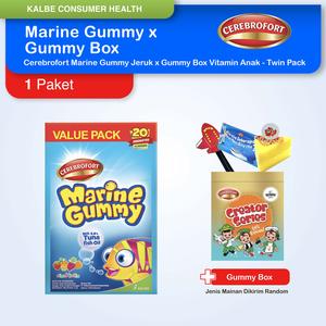 Gambar Cerebrofort Marine Gummy Mix Fruit x Gummy Box Vitamin Anak dari Kalbe Consumer Health Kota Tangerang Selatan Tokopedia