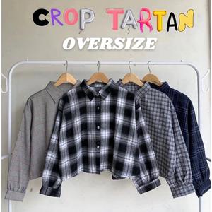 Jual READY STOCK KEMEJA CROP TARTAN 