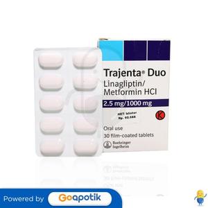 Gambar TRAJENTA DUO 2.5 MG / 1000 MG BOX 30 TABLET dari Apotek Golden Star JKT Jakarta Barat Tokopedia