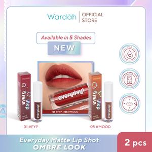 Gambar NEW! Wardah Everyday! Matte Lip Shot Paket Ombre Lip Cream - 03 + 02 dari Wardah Official Jakarta Selatan Tokopedia