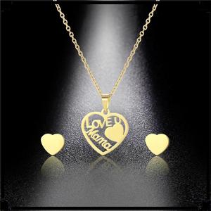 Jual Love Mom Heart Pendant Necklace 