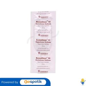 Gambar RENADINAC 50 MG STRIP 10 TABLET dari Apotek Setra Farma PWK Kab. Purwakarta Tokopedia