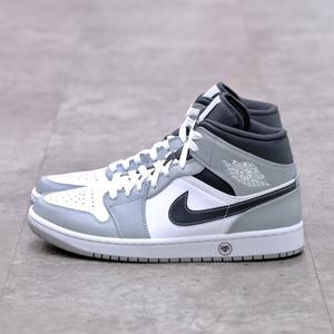 grey jordans 1 mid