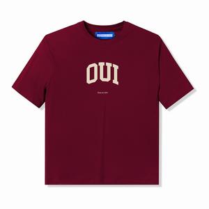 Gambar Kaos Tenue de Attire - Oui Varsity Tees Burgundy dari TenuedeAttire Jakarta Utara Tokopedia