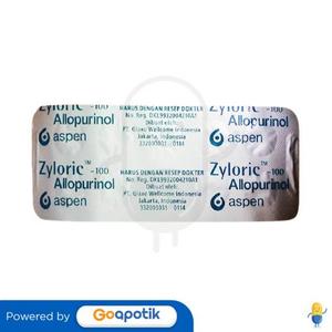 Gambar ZYLORIC 100 MG BLISTER 10 TABLET dari Apotek Kosambi Jakarta Barat Tokopedia