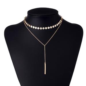 Women Coin Choker Necklace Layered 