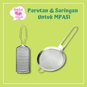 Gambar Saringan MPASIdanParutan MPASI Stainless Steel Perlengkapan Makan Bayi dari Baby Talk Club Kota Surabaya Tokopedia