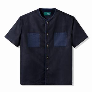 Gambar Kemeja Duha Muslim Wear - Farzaan Patch Navy Lengan Pendek - S dari Duha Muslimwear Jakarta Utara Tokopedia