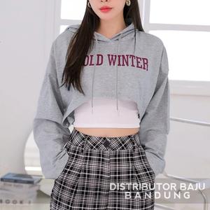Jual Hoodie Crop Wanita Cold Winter 