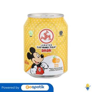 Gambar CAP KAKI TIGA LARUTAN PENYEGAR ANAK RASA JERUK 250 ML KALENG dari Apotek 5 Akordion Kota Malang Tokopedia