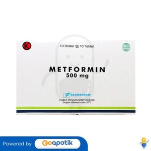 Gambar METFORMIN BERNOFARM 500 MG BOX 100 TABLET dari Apotek Jihan Farma Kota Bekasi Tokopedia