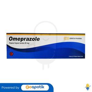 Gambar OMEPRAZOLE ERRITA 20 MG BOX 30 KAPSUL dari Apotek Mandala Tangerang Kota Tangerang Tokopedia
