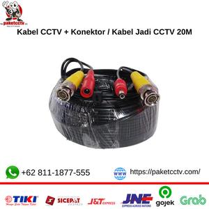 Gambar Kabel CCTV 20M lengkap konektor dari Raja CCTV Murah Jakarta Utara Tokopedia