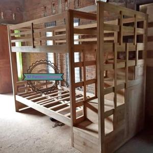 Jual Tempat Tidur Anak Kayu Jati Dipan Susun Ranjang Tangga Laci