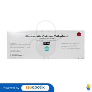 Gambar ATORVASTATIN CALCIUM TRIHYDRATE PRATAPA NIRMALA 20 MG BOX 30 TABLET dari Apotek Lucky Star Jakut Jakarta Utara Tokopedia