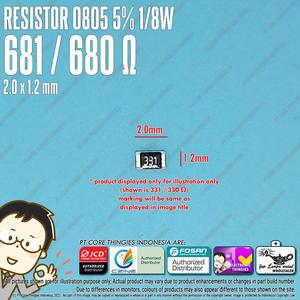 Jual RESISTOR 0805 5% 681 / 680 OHM SMD 2012 - Kota Cimahi - Electronic ...