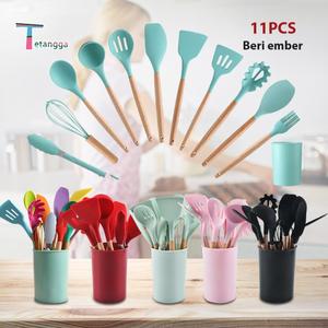 Gambar Sutil silikon Spatula Silicone sodet Alat Masak set 12pcs / VS - Hitam dari Tetangga neighbor Kab. Tangerang Tokopedia