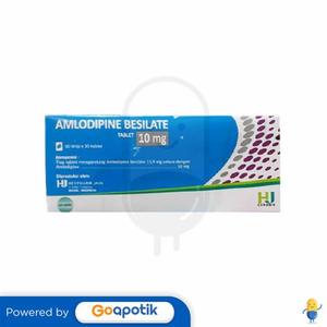Gambar AMLODIPINE BESILATE HEXPHARM 10 MG BOX 100 TABLET dari Apotek Lucky Star Jakut Jakarta Utara Tokopedia