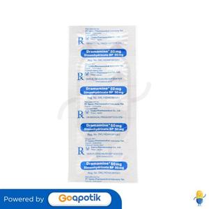 Gambar DRAMAMINE 50 MG STRIP 10 TABLET dari Apotek Ndang Sehat Kab. Malang Tokopedia