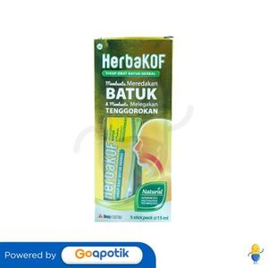 Gambar HERBAKOF SIRUP 15 ML BOX 5 STICK PACK dari GoApotik Jakarta Selatan Tokopedia