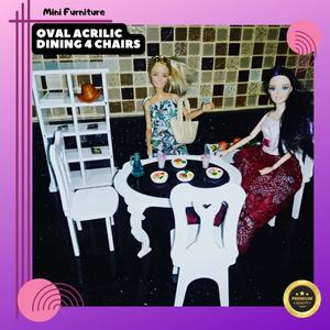 Gambar Mainan MEJA MAKAN OVAL ACRILYC - Miniature cocok untuk Colector dari Rumah Barbie Jakarta Selatan Tokopedia