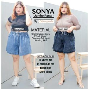 Jual XXX HOTPANTS JEANS JUMBO CELANA PENDEK WANITA BIG SIZE - SNOW ...