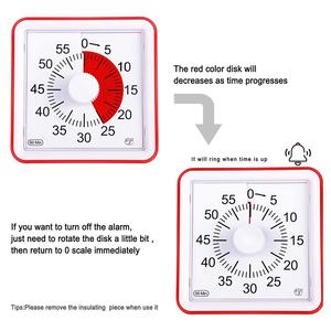Fitness Timer Oefening Visuele Timer 60 Minuten - Stille Bureautimer Voor Kinderen & Volwassenen - Blauw/roze - Geen Getik - Ideaal Voor ADHD, Keuken, Fitness 60 Minuten Bureautimer