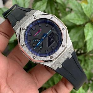 Jual Casioak Gshock GA 2100 VB JOKER Diamond Silver Rubber Black