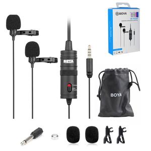 Jual Boya Microphone Dual Mic BYM1DM Omni Lavalier Mic Directional
