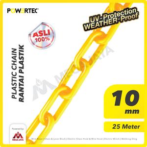 Promo Rantai Plastik PVC 10 mm x 25 m Plastic Chain POWERTEC - Kuning ...