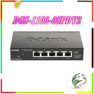 Switch Administrable D-Link DGS-1100-05PDV2 - 5 Ports Gigabit PoE, Alimentation PoE Pass-through, VLAN, QoS, Sans Ventilateur