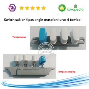 Jual Switch kipas angin model MASPION lurus - Saklar ON OFF 4 pin - Kab ...