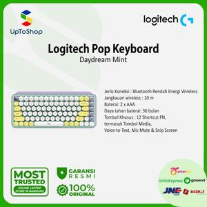 Promo Logitech Pop Keyboard Mechanical Wireless - Mist Sand Cicil 0% 3x ...