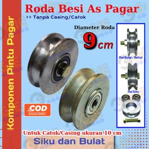 Jual TERBARU Roda Pagar Besi 10 Roda Besi As Bubut 10 cm Roda Saja plus ...