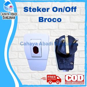 Jual Recomended Broco Steker + Saklar Lampu On Off 13311L Putih - Kota ...