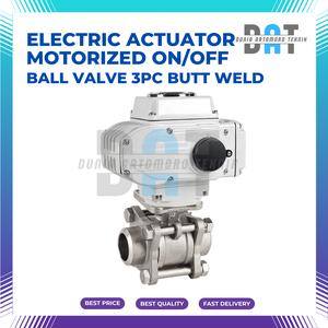 Jual Motorized Electric Actuator On Off Ball Valve 3PC Butt Weld 3 Inch ...