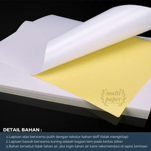 Jual Kertas Sticker HVS A3 Plus isi 30 lembar / Kertas StIker HVS Doff ...