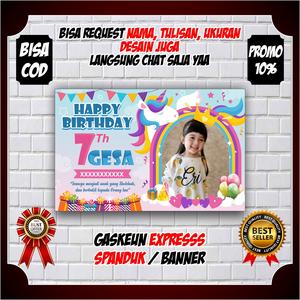 Jual Spanduk / Banner Ulang Tahun Anak Design Custom Lucu / Banner ...