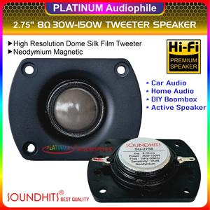 Tweeter Inch Ohm 150 Watt Dome Silk Film Neodymium 3
