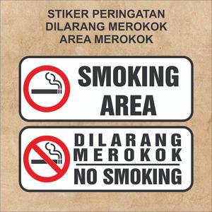 Jual Stiker Peringatan | Sticker Penunjuk | Dilarang Merokok - Smoking ...