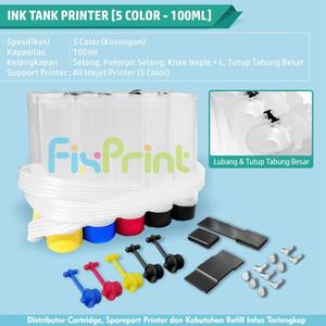 Jual Ink Tank Modif 5 Warna 100ml Tabung Infus 5 Warna 100ml Model ...
