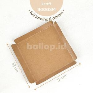 Jual [50 PCS] TRAY KRAFT 12 12 CM LAMINASI Cakeboard Alas Tatakan Roti ...